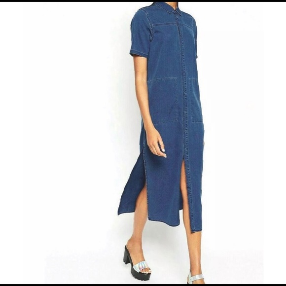 asos denim midi dress